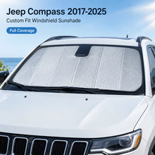 For 2017+ Jeep Compass Windshield Sunshade, Front Window Sun Shade Foldable Sun Visor Sunscreen RT-TCZ