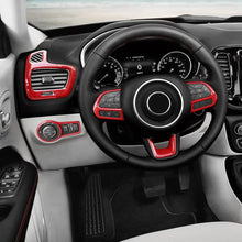 For 2017–2020 Jeep Compass 8 x Interior Dashboard & Center Console Accent Trim Kit – Full Dash Cover Set RT-TCZ