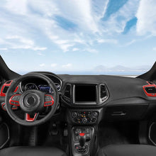 For 2017–2020 Jeep Compass 8 x Interior Dashboard & Center Console Accent Trim Kit – Full Dash Cover Set RT-TCZ