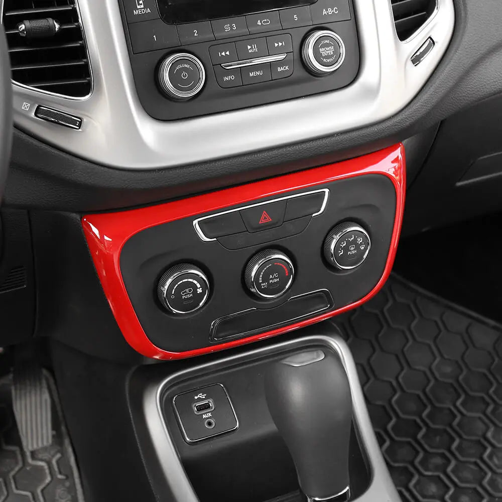 Console A/C Switch Panel Frame Cover Trim for Jeep Compass 2017 2018 ...