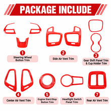 For 2017–2021 Jeep Compass 12 x Interior Dashboard & Center Console Accent Trim Kit – Full Dash Cover Set RT-TCZ