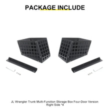 For 2018-2023 Jeep Wrangler JL 4-Door Version Rear Trunk Cargo Side Storage Bracket Organizer Basket RT-TCZ