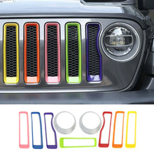 For 2018-2023 Jeep Wrangler JL 7 Colors Grille Inserts & Headlight Bezels Trim ABS RT-TCZ