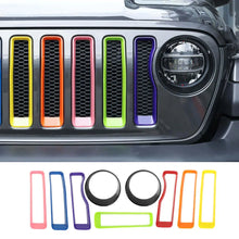 For 2018-2023 Jeep Wrangler JL 7 Colors Grille Inserts & Headlight Bezels Trim ABS RT-TCZ