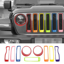 For 2018-2023 Jeep Wrangler JL Front Grille Inserts Ring Trim & Headlight Bezels（Premium Edition） RT-TCZ