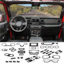 For 2018-2023 Jeep Wrangler JL / Gladiator JT 4 Door--47PCS Inner Center Console, Door, and Roof Cover Trim Kit Set RT-TCZ