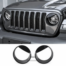 For 2018-2023 Jeep Wrangler JL Gladiator JT Angry Eyes Front Headlight Bezels Trim RT-TCZ