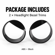 For 2018-2023 Jeep Wrangler JL Gladiator JT Angry Eyes Front Headlight Bezels Trim RT-TCZ