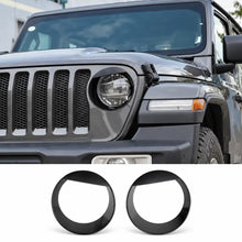 For 2018-2023 Jeep Wrangler JL Gladiator JT Angry Eyes Front Headlight Bezels Trim RT-TCZ