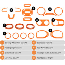 For 2018-2023 Jeep Wrangler JL JLU Gladiator JT 19PCS Full Set Interior Cover Trim Kit RT-TCZ