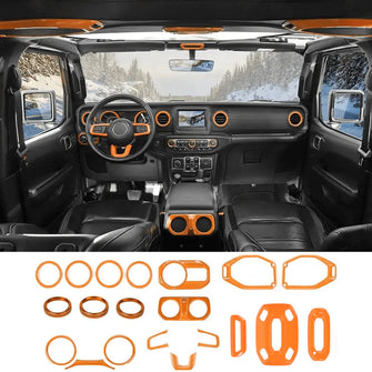 For 2018-2023 Jeep Wrangler JL JLU Gladiator JT 20PCS Full Set Interior Cover Trim Kit RT-TCZ