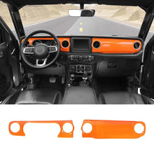 For 2018-2023 Jeep Wrangler JL JLU / Gladiator JT 2PCS Center Console Dashboard Panel Cover Trim RT-TCZ