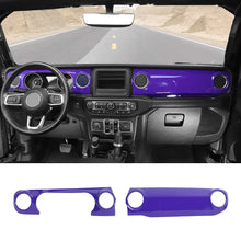 For 2018-2023 Jeep Wrangler JL JLU / Gladiator JT 2PCS Center Console Dashboard Panel Cover Trim RT-TCZ