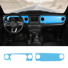 For 2018-2023 Jeep Wrangler JL JLU / Gladiator JT 2PCS Center Console Dashboard Panel Cover Trim RT-TCZ