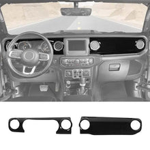 For 2018-2023 Jeep Wrangler JL JLU / Gladiator JT 2PCS Center Console Dashboard Panel Cover Trim RT-TCZ