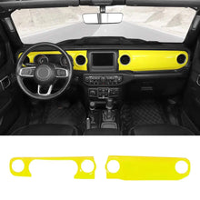 For 2018-2023 Jeep Wrangler JL JLU / Gladiator JT 2PCS Center Console Dashboard Panel Cover Trim RT-TCZ