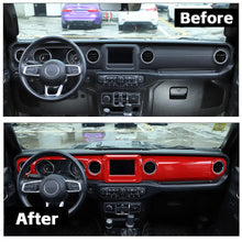 For 2018-2023 Jeep Wrangler JL JLU & Gladiator JT 4PCS Central Navigation Cover Console Panel Trim RT-TCZ