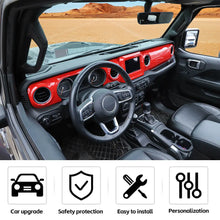 For 2018-2023 Jeep Wrangler JL JLU & Gladiator JT 4PCS Central Navigation Cover Console Panel Trim RT-TCZ