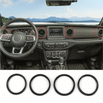 For 2018-2023 Jeep Wrangler JL JLU &Gladiator JT Air Vents Bezel Cover Trim RT-TCZ