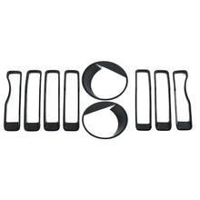 For 2018-2023 Jeep Wrangler JL Premium Edition Front Grille Inserts & Angry Eyes Style Headlight Bezels Trim（Premium Edition） RT-TCZ