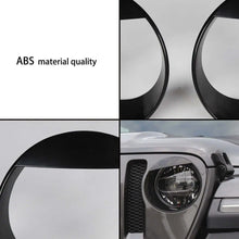 For 2018-2023 Jeep Wrangler JL Sahara & Rubicon Front Headlight Insert Angry Eyes Bezels Trim RT-TCZ