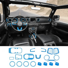 For 2018-2023 Jeep Wrangler JL & Gladiator JT 21-Piece Interior Dash & Center Console Accent Cover Trim Kit RT-TCZ