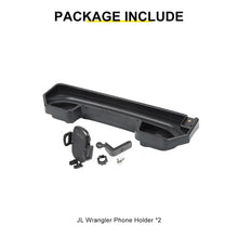 For 2018-2023 Jeep Wrangler JL & Gladiator JT 4Xe Dash Phone Holder Mount Bracket Storage Tray (2 pcs) RT-TCZ