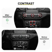 For 2018-2023 Jeep Wrangler JL & Gladiator JT Aluminum Air Vent & Center Console Control Trim Cover Kit（12 pcs） RT-TCZ