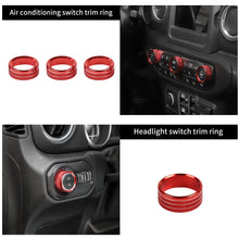 For 2018-2023 Jeep Wrangler JL & Gladiator JT Aluminum Air Vent & Center Console Control Trim Cover Kit（12 pcs） RT-TCZ