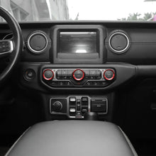 For 2018-2023 Jeep Wrangler JL & Gladiator JT Aluminum Air Vent & Center Console Control Trim Cover Kit（12 pcs） RT-TCZ