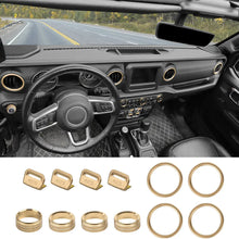 For 2018-2023 Jeep Wrangler JL & Gladiator JT Aluminum Air Vent & Center Console Control Trim Cover Kit（12 pcs） RT-TCZ