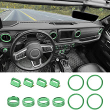 For 2018-2023 Jeep Wrangler JL & Gladiator JT Aluminum Air Vent & Center Console Control Trim Cover Kit（12 pcs） RT-TCZ