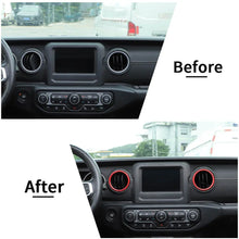 For 2018-2023 Jeep Wrangler JL & Gladiator JT Dashboard Air Conditioning Vents Cover Ring Trim Aluminum Alloy RT-TCZ