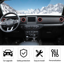 For 2018-2023 Jeep Wrangler JL & Gladiator JT Dashboard Air Conditioning Vents Cover Ring Trim Aluminum Alloy RT-TCZ
