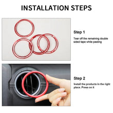For 2018-2023 Jeep Wrangler JL & Gladiator JT Dashboard Air Conditioning Vents Cover Ring Trim Aluminum Alloy RT-TCZ