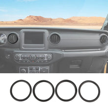 For 2018-2023 Jeep Wrangler JL & Gladiator JT Dashboard Air Conditioning Vents Cover Ring Trim Aluminum Alloy RT-TCZ
