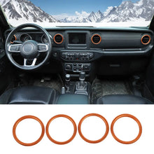 For 2018-2023 Jeep Wrangler JL & Gladiator JT Dashboard Air Conditioning Vents Cover Ring Trim Aluminum Alloy RT-TCZ