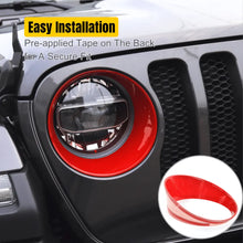 For 2018-2023 Jeep Wrangler JL & Gladiator JT Sport Front Headlight Bezels Trim RT-TCZ