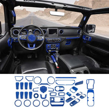 For 2018-2023 Jeep Wrangler JLU & Gladiator JT 4-Door 39PCS Full Set Interior Decoration Trim Kit Cover RT-TCZ