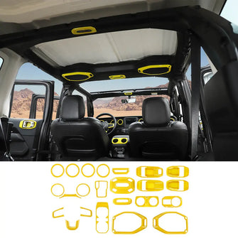 For 2018-2023 Jeep Wrangler JLU & Gladiator JT Full Set Interior Decoration Trim Kit 4Door 23PCS RT-TCZ