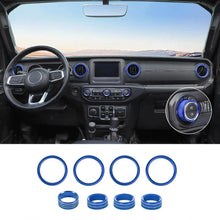 For 2018-2023 Jeep Wrangler & Gladiator JT Air Conditioning Headlight Switch Dashboard Air Vent Trim Ring (8 pcs) RT-TCZ