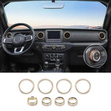 For 2018-2023 Jeep Wrangler & Gladiator JT Air Conditioning Headlight Switch Dashboard Air Vent Trim Ring (8 pcs) RT-TCZ