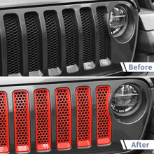 For 2018+ JL Wrangler/JT Gladiator Front Honeycomb Mesh Grille Inserts Trim Low-end Version RT-TCZ