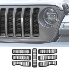 For 2018+ JL Wrangler/JT Gladiator Front Honeycomb Mesh Grille Inserts Trim Low-end Version RT-TCZ