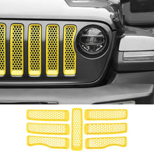 For 2018+ JL Wrangler/JT Gladiator Front Honeycomb Mesh Grille Inserts Trim Low-end Version RT-TCZ