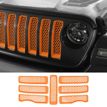 For 2018+ JL Wrangler/JT Gladiator Front Honeycomb Mesh Grille Inserts Trim Low-end Version RT-TCZ