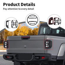 For 2018+ Jeep Gladiator JT Car Rear Halogen Lamp Taillight & Front Headlight Decor Cover Trim Kit (6 pcs) RT-TCZ