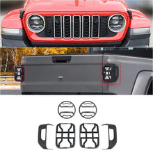For 2018+ Jeep Gladiator JT Car Rear Halogen Lamp Taillight & Front Headlight Decor Cover Trim Kit (6 pcs) RT-TCZ
