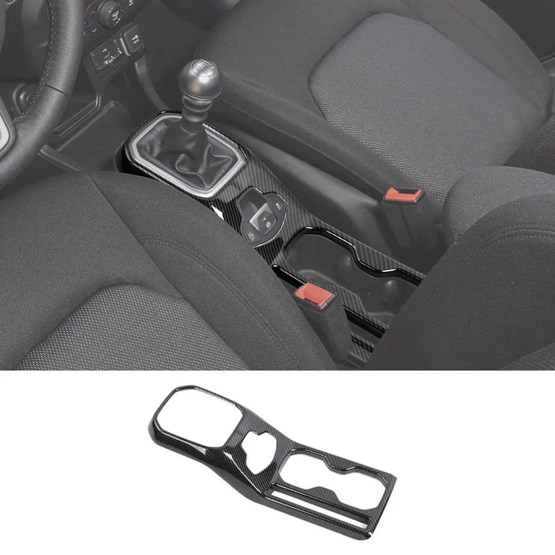 Garniture Intérieure Bouton Frein à Main Électronique Pour Jeep Renegade 2016-2021 - Décoration ABS Fibre Carbone/Coloris (Autocollant)