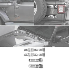 For 2018+ Jeep Wrangler JL 16 x Side Door+Hood+Spare Tire Hinge Cover Trim 2Dr RT-TCZ
